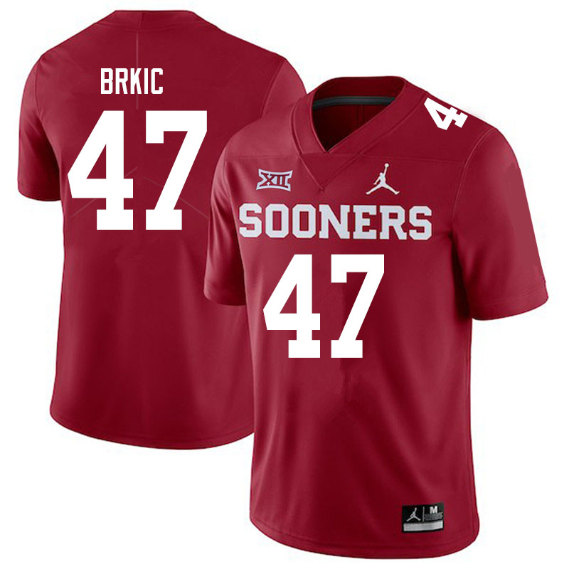 Men #47 Gabe Brkic Oklahoma Sooners Jordan Brand College Football Jerseys Sale-Crimson - Click Image to Close